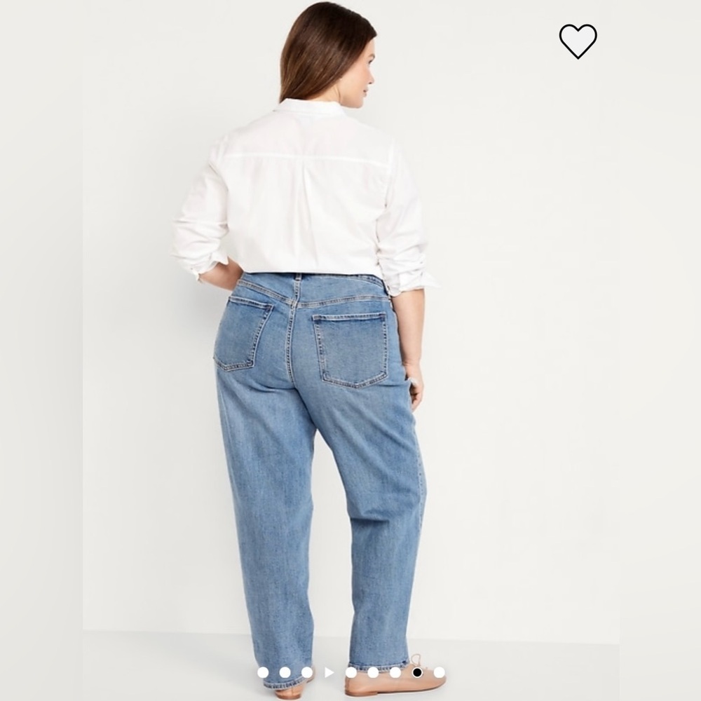 NEW Curvy High Waisted OG Loose Jeans Ripped Medium Wash, Size 16 Tall - Picture 7 of 13